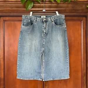 Old Navy- Denim Front Slit Skirt